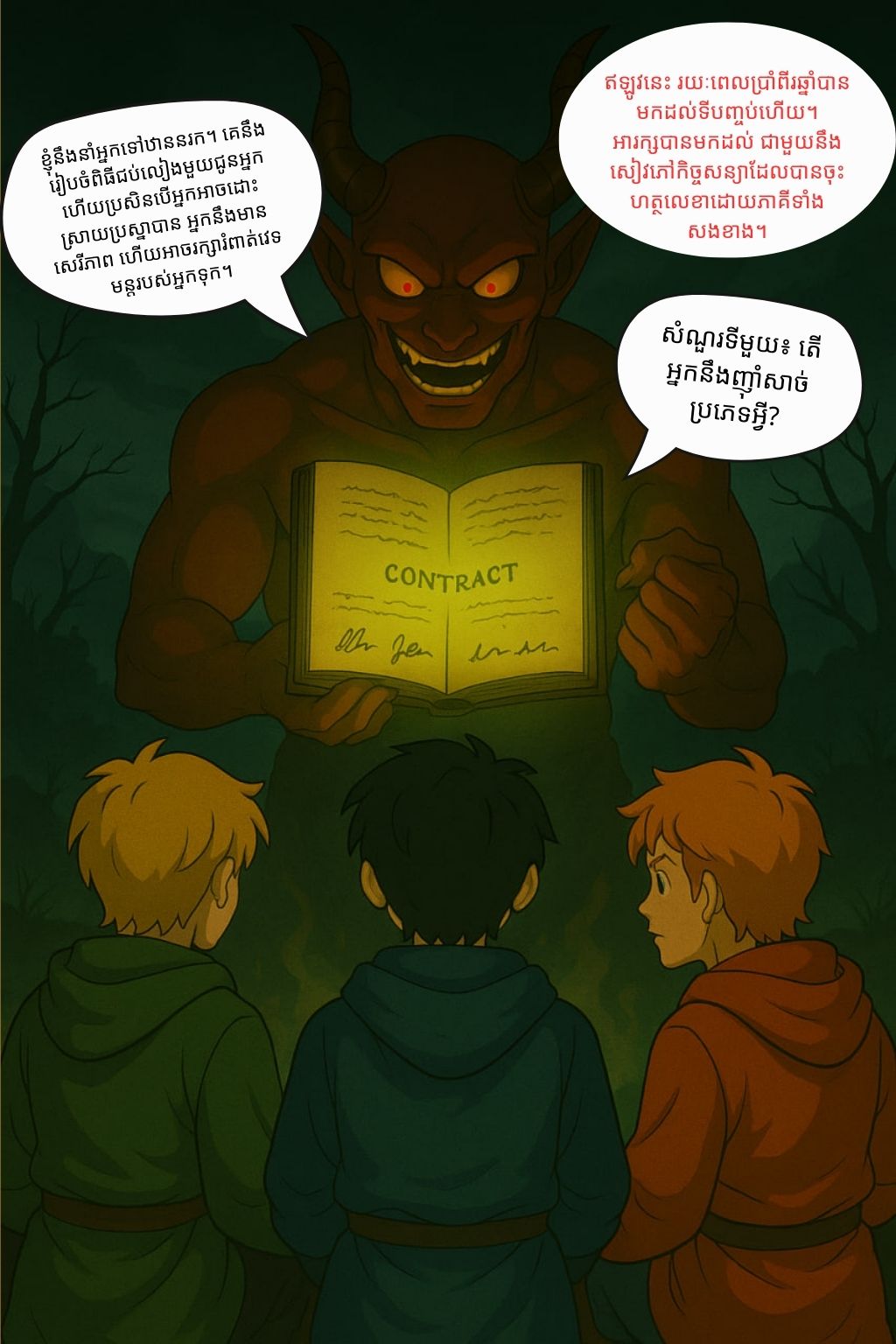 អារក្ស និងទាហានបីនាក់: oneshot